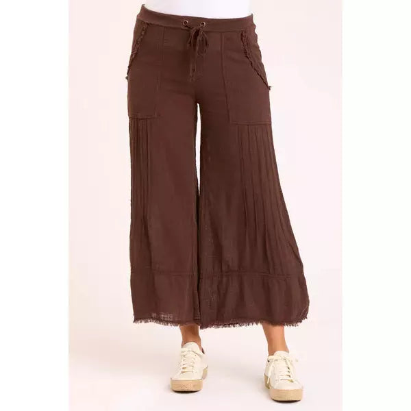 Ace Pant in rich, chocolate brown.