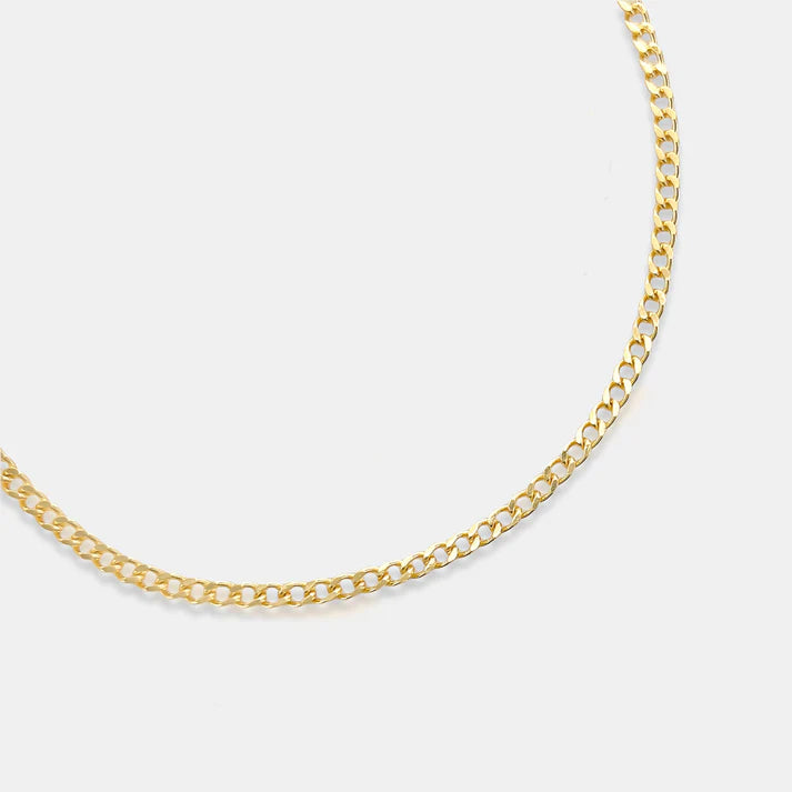 1 x Metre Gold Tarnish Resistant Curb Link Boho Decorative Chain #CTG7 (#14)