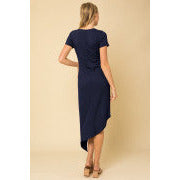 back view showing the high low aspect of this dress