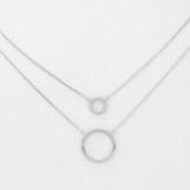 Double Chain Circles Necklace