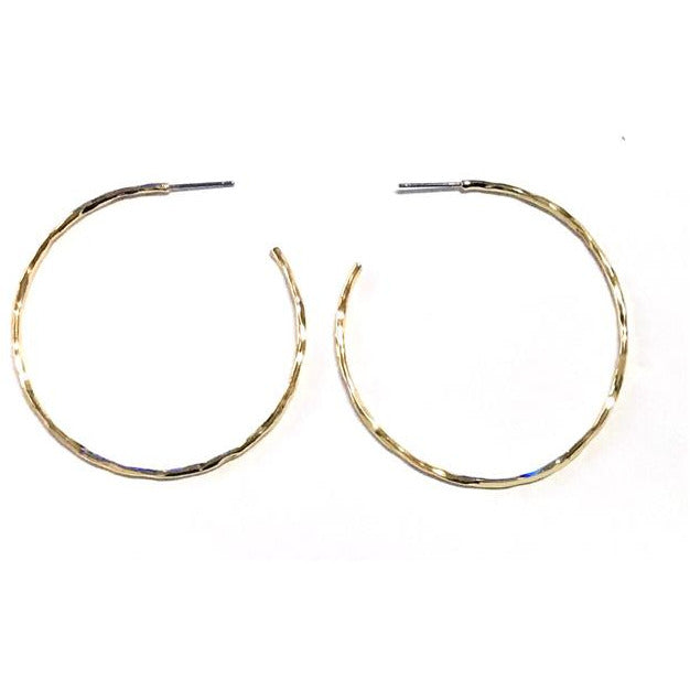 Thick Gold Hoop Earring