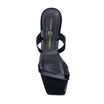 Yanti High Heeled Sandal Slide in Patent Black