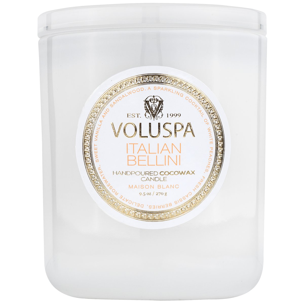 Italian Bellini 9.5 oz Glass Jar Candle