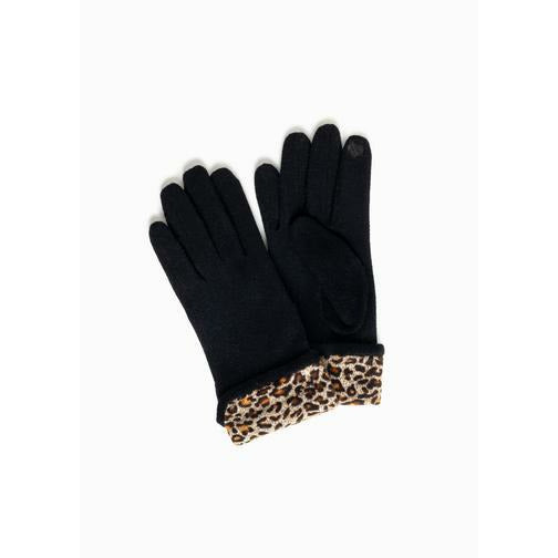 Leopard Cuffed Gloves