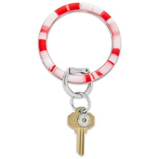 The Big O® Silicone Key Ring in Cherry Marble
