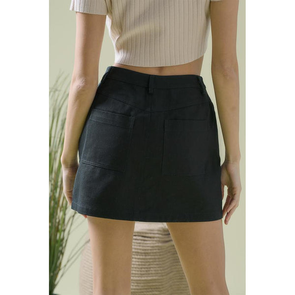Abigail Canvas Mini Skirt