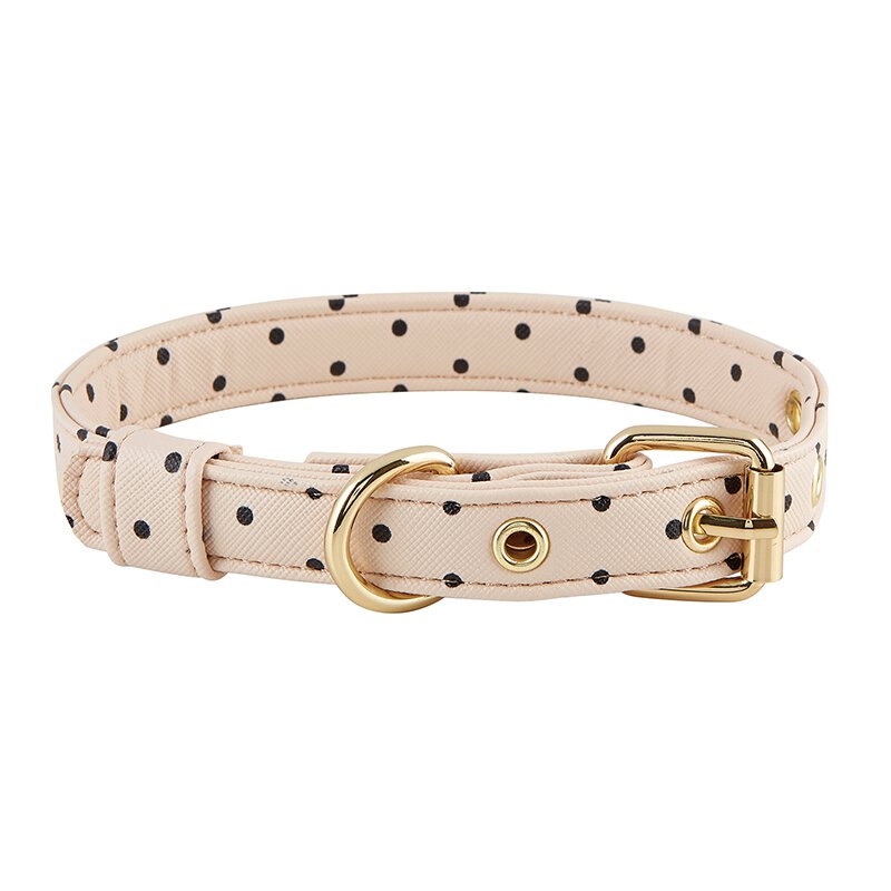 Saffiano Dog Collar in Blush