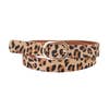 Cheetah Print Leather Belt