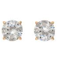 8mm CZ stud earring in gold prong setting