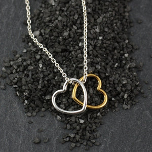 Double Simply Hearts Necklace