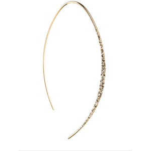Gold Wire Thread Arc Earring