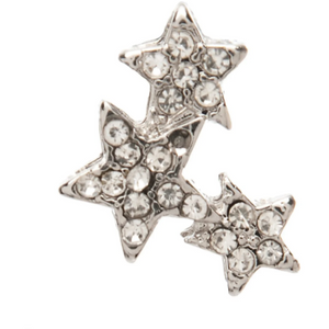 Silver Crystal Wish Upon A Star Post Earring