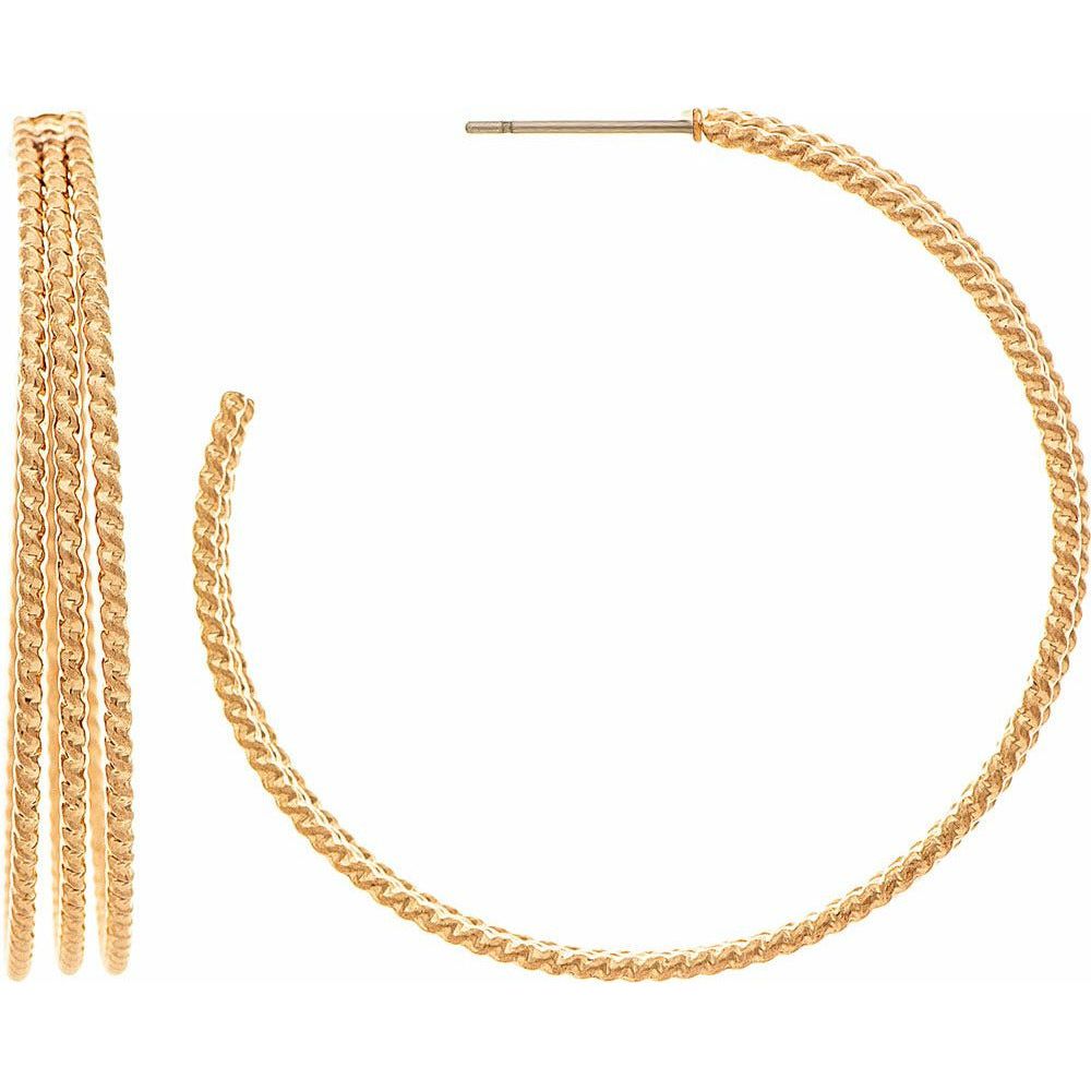 Copy of Gold Tone 48MM Wire Post Hoop Earring