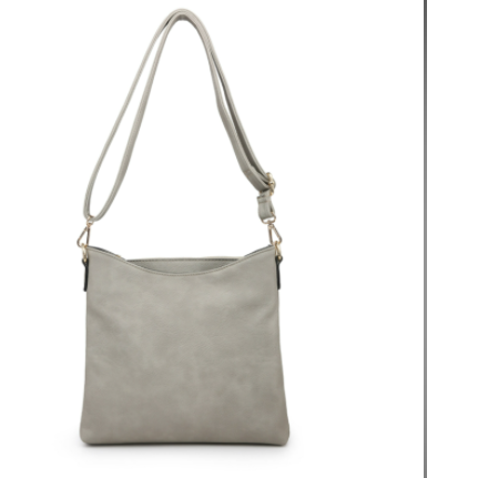Emma Messenger Bag in Grey.
