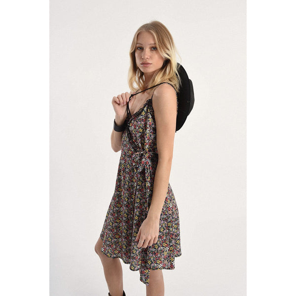 Fitted Floral Printed Short Dress side view