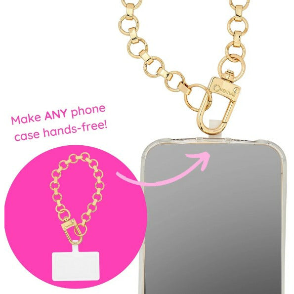 The Hook Me Up Wristlet in Gold Rush