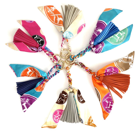 Amelia Tassel Bag Charms--No two ribbons are exactly alike!