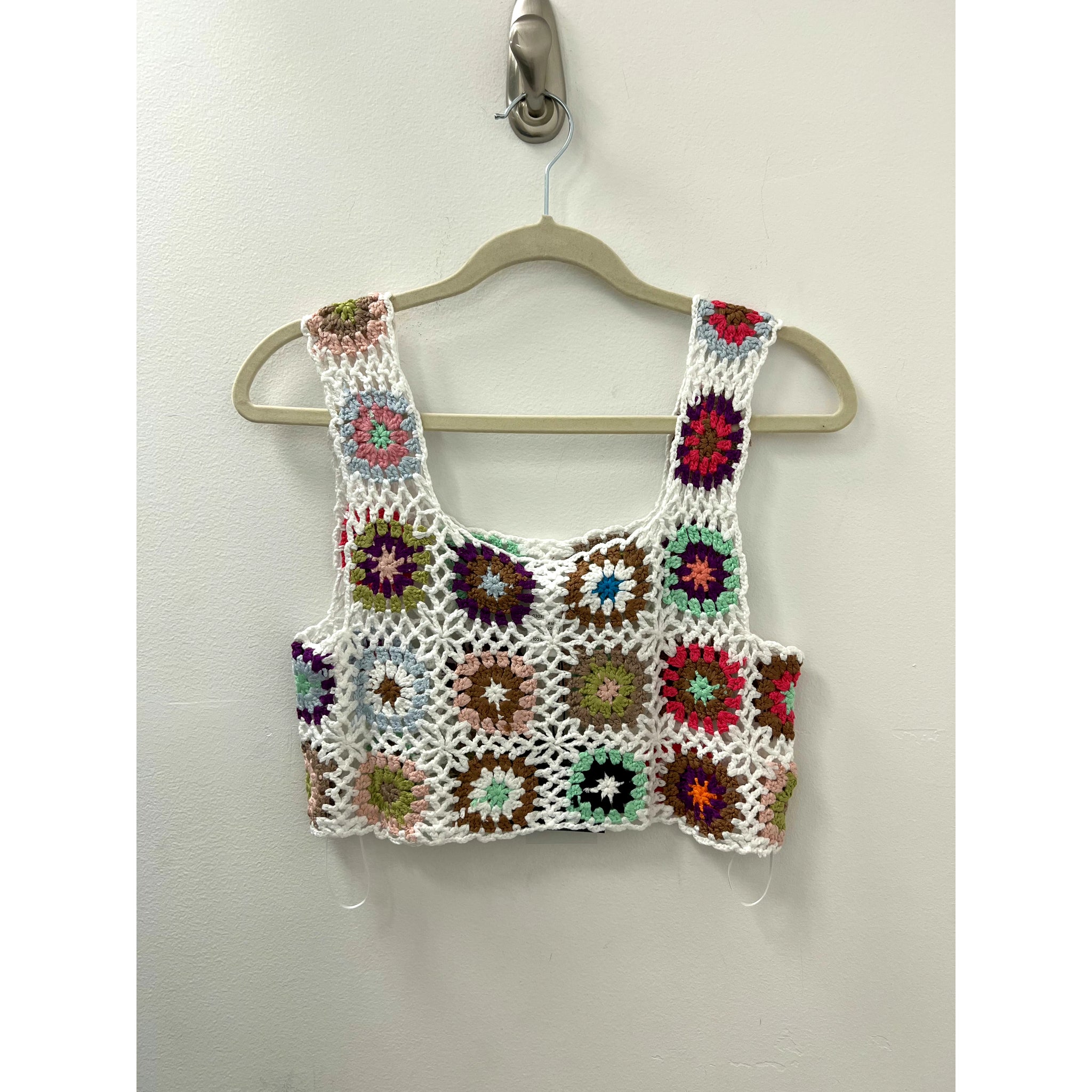 Multi Colored Crochet Crop Top