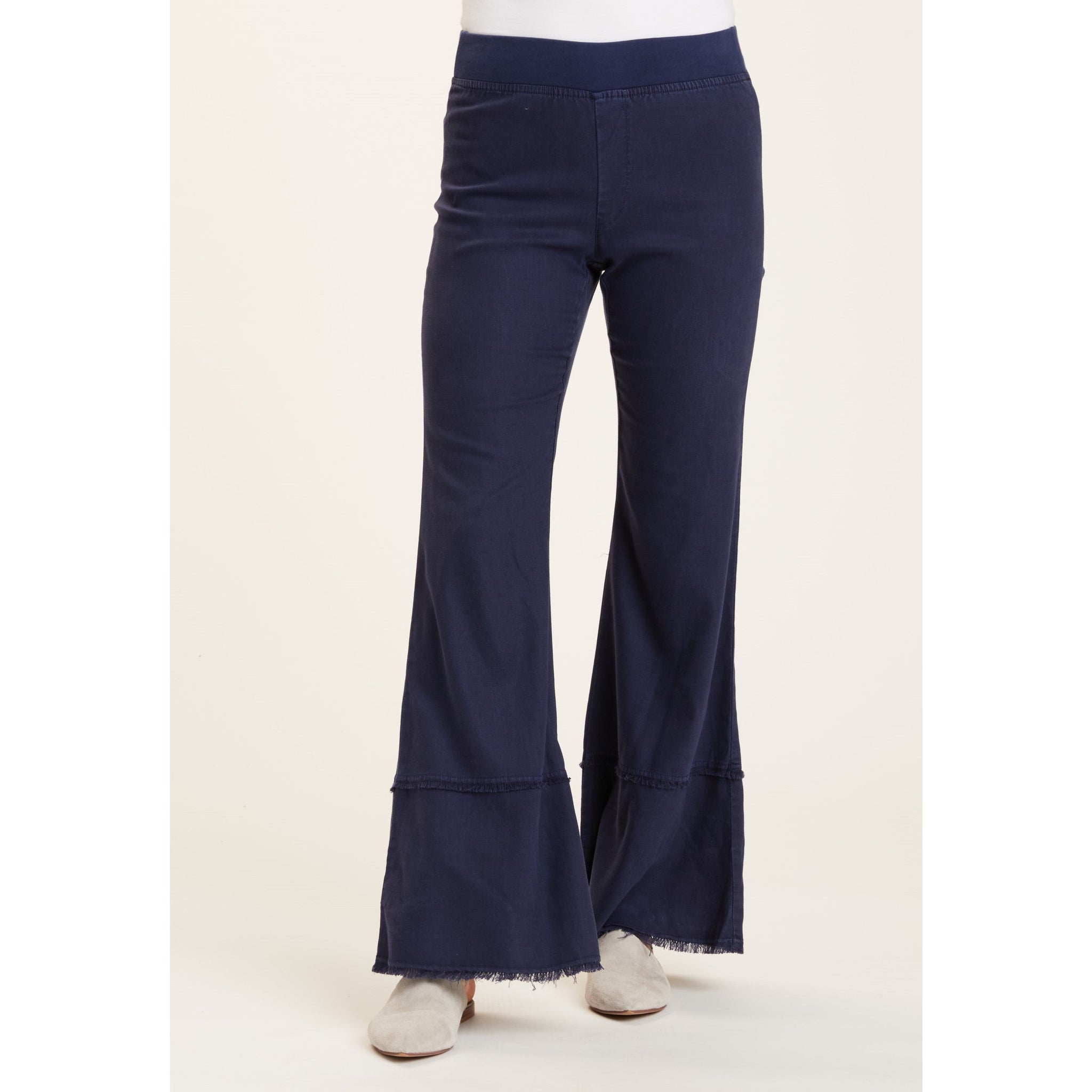Navy Blue Arrin Pant front view
