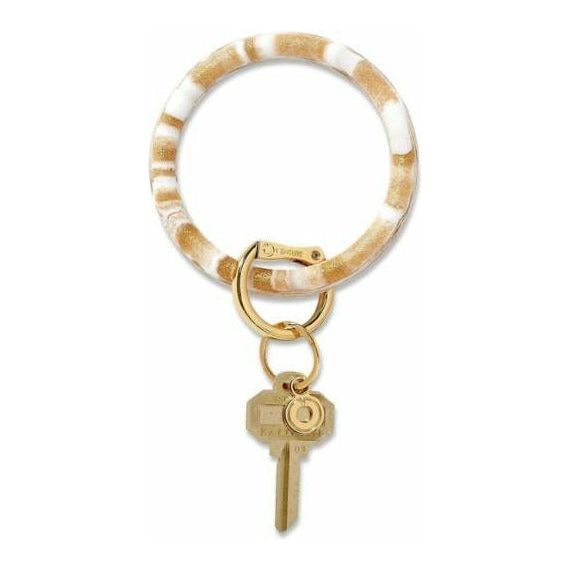 The Big O® Silicone Key Ring in Gold Rush Marble