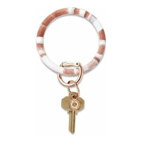 The Big O® Silicone Key Ring in Rose Gold Marble