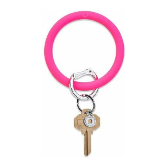The Big O® Silicone Key Ring in Tickled Pink