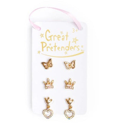 Royal Crown Studded Earring Set for Young Girls