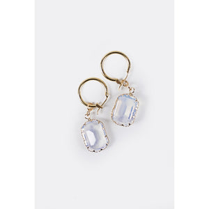 Sky Crystal Drop Earrings in Opal