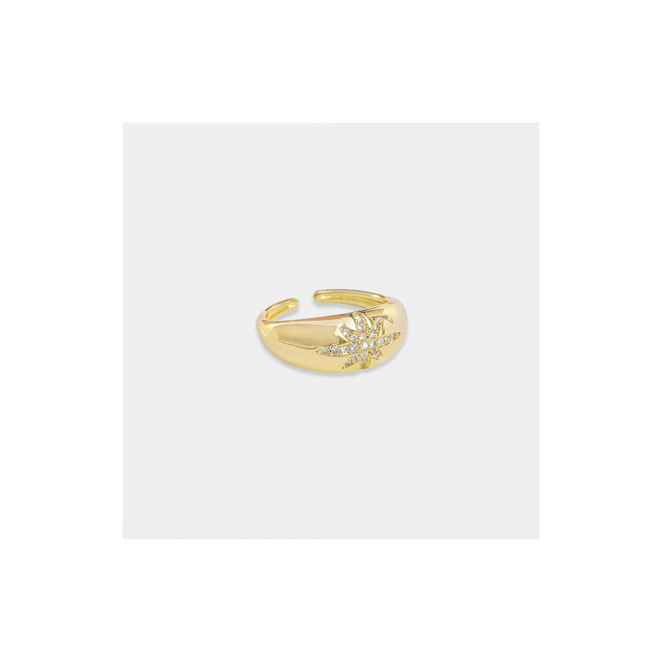 Gold CZ Eye Ring