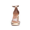 Teri Metallic Heeled Sandal with Clear Strap