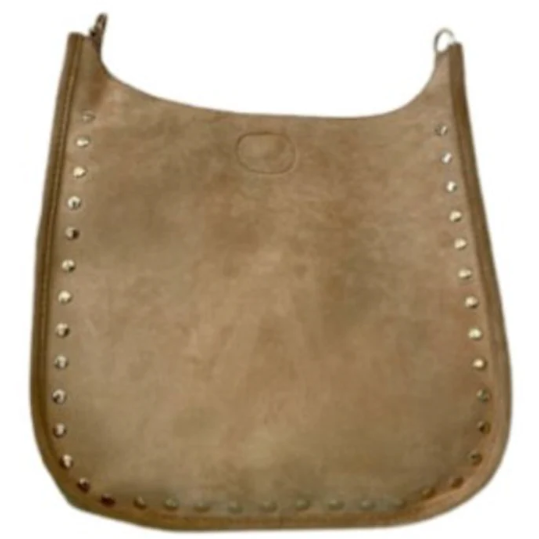 AHDORNED Mini Vegan Suede Messenger Bag Without Strap - Camel (Gold  Hardware)